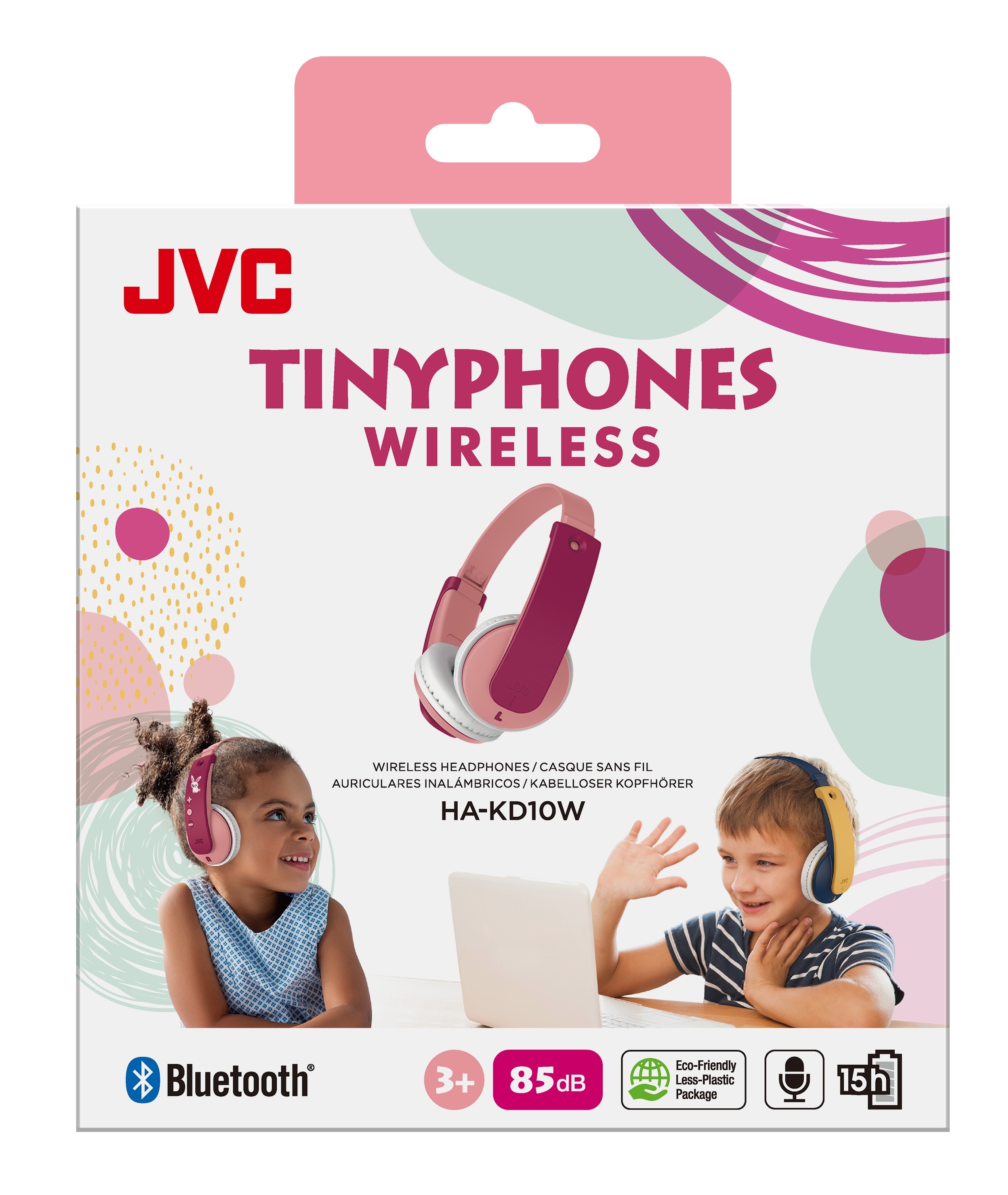 Tinyphones Trådløse Barnehodetelefoner, Rosa