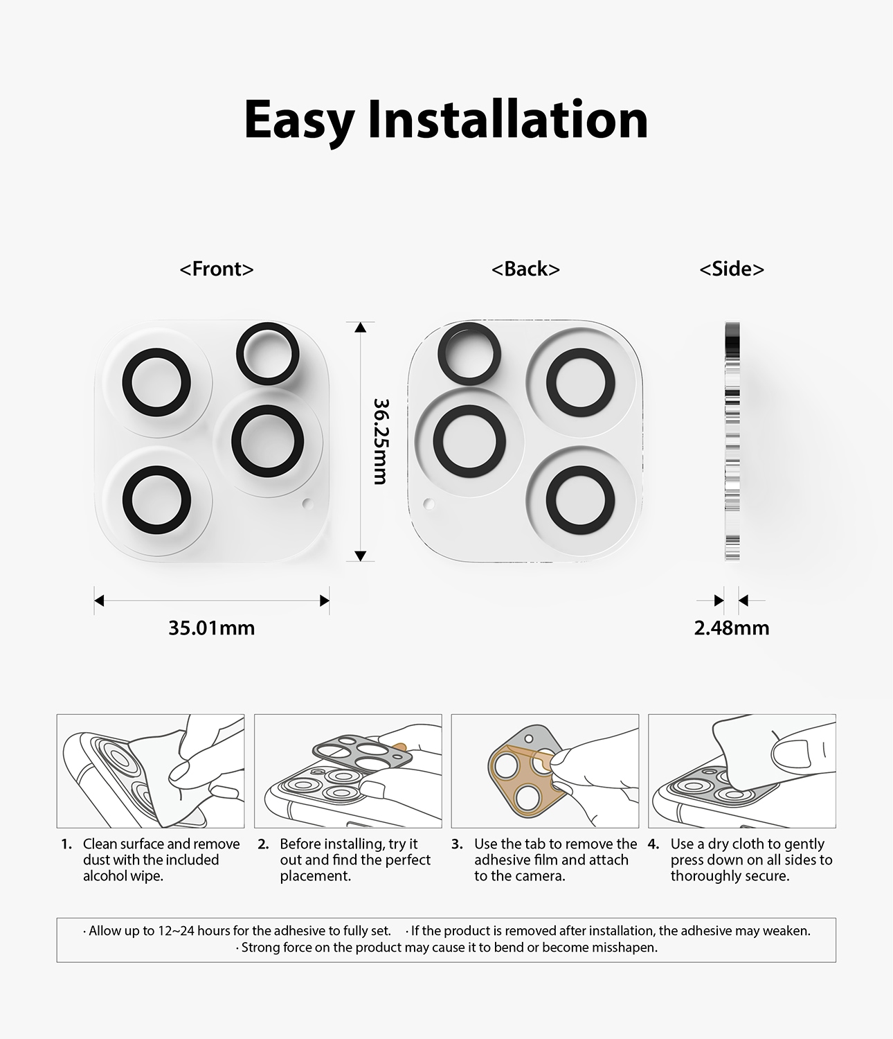 iPhone 13 Pro Kameralinsebeskyttelse i glass (2-pakning)