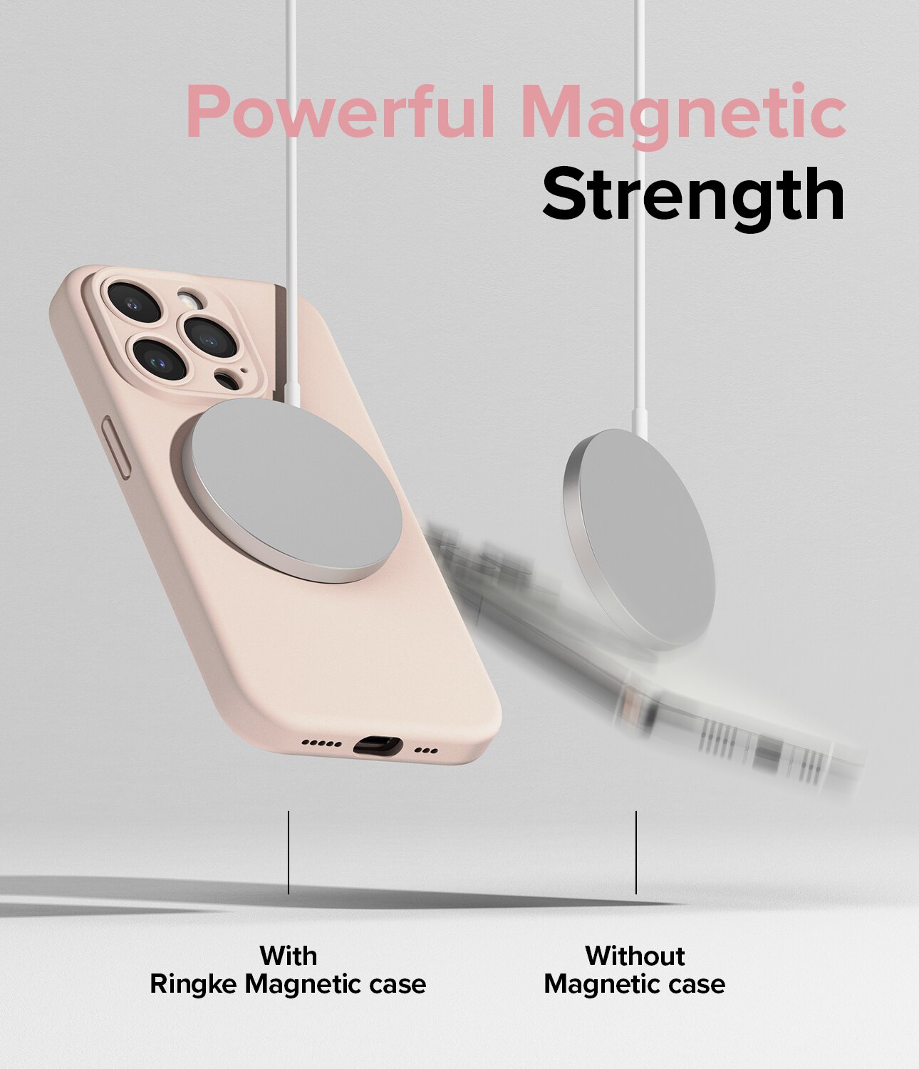 iPhone 15 Pro MagSafe silikondeksel, Rosa