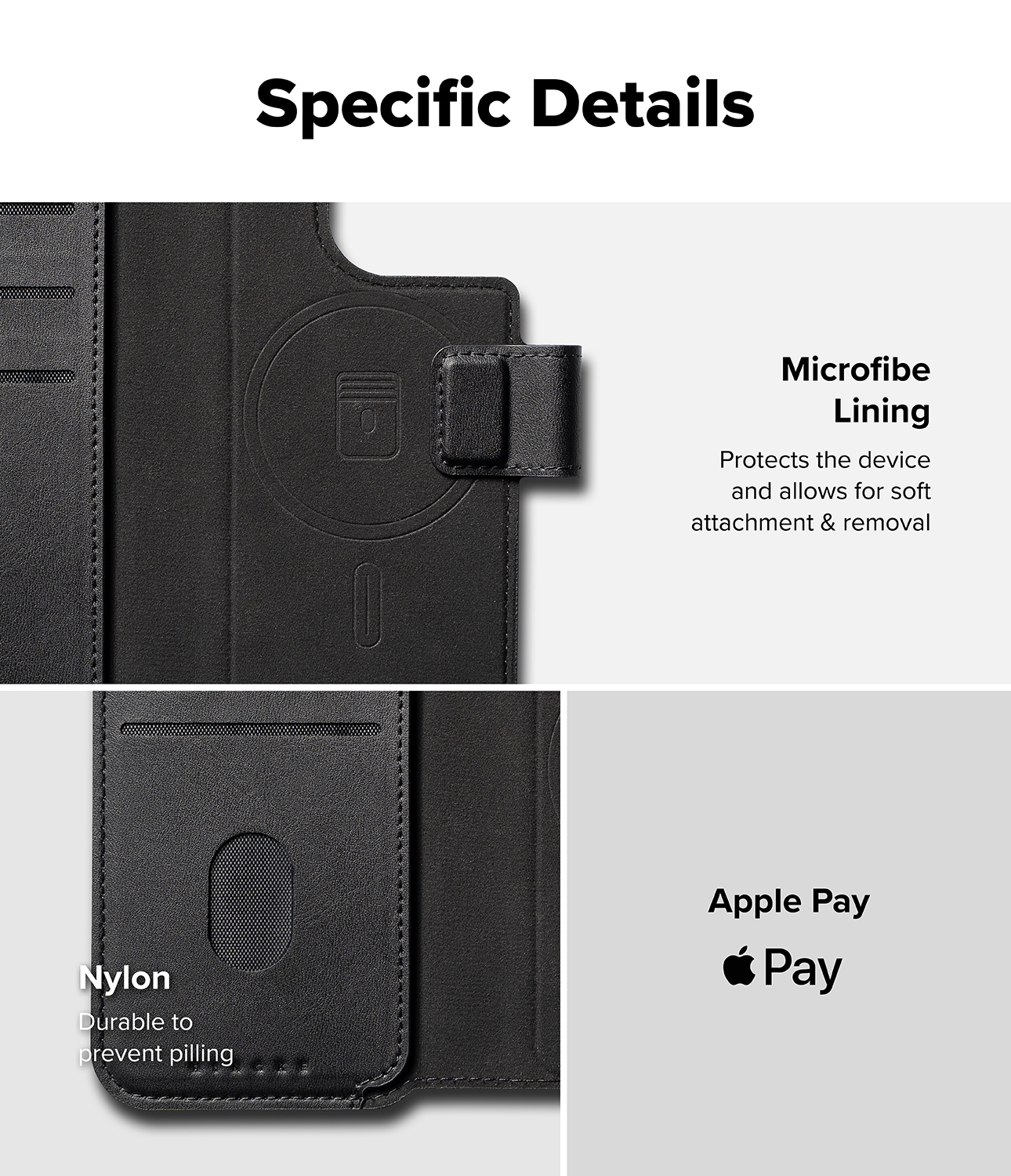 iPhone 14 Pro Folio Wallet Magnetic, Svart