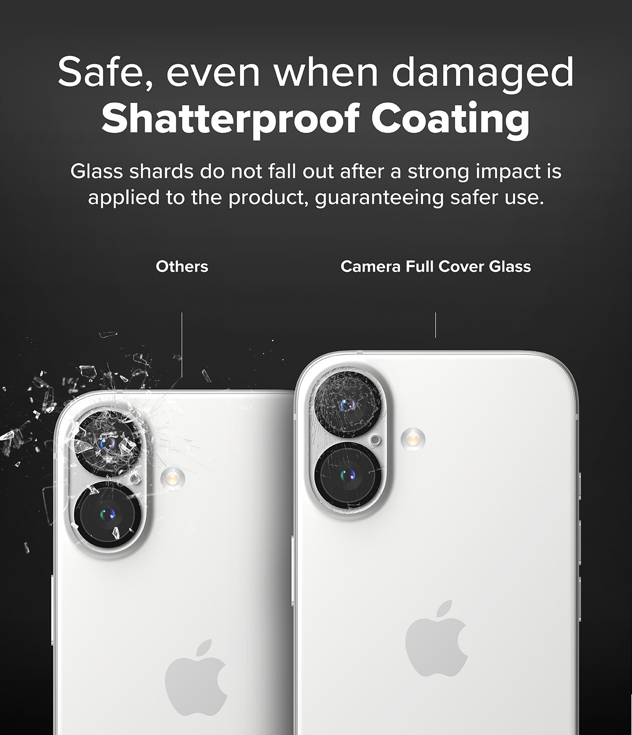 iPhone 16 Kameralinsebeskyttelse i glass (2-pakning)