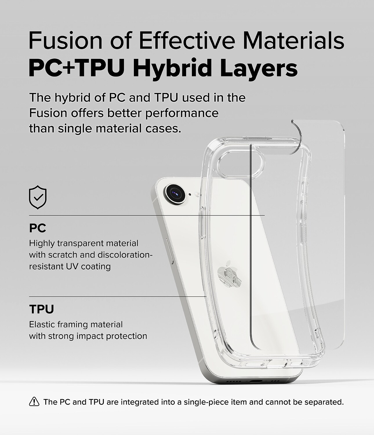 iPhone SE 4 Fusion deksel, Clear