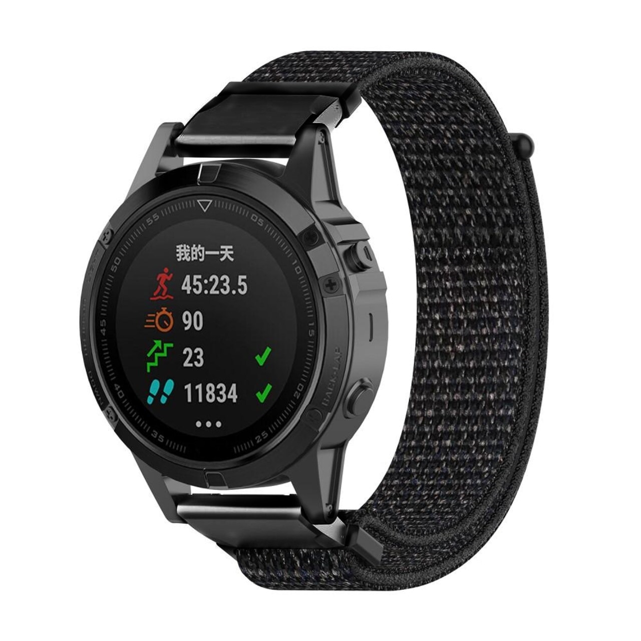 Garmin Fenix 6 Reim i nylon, Svart