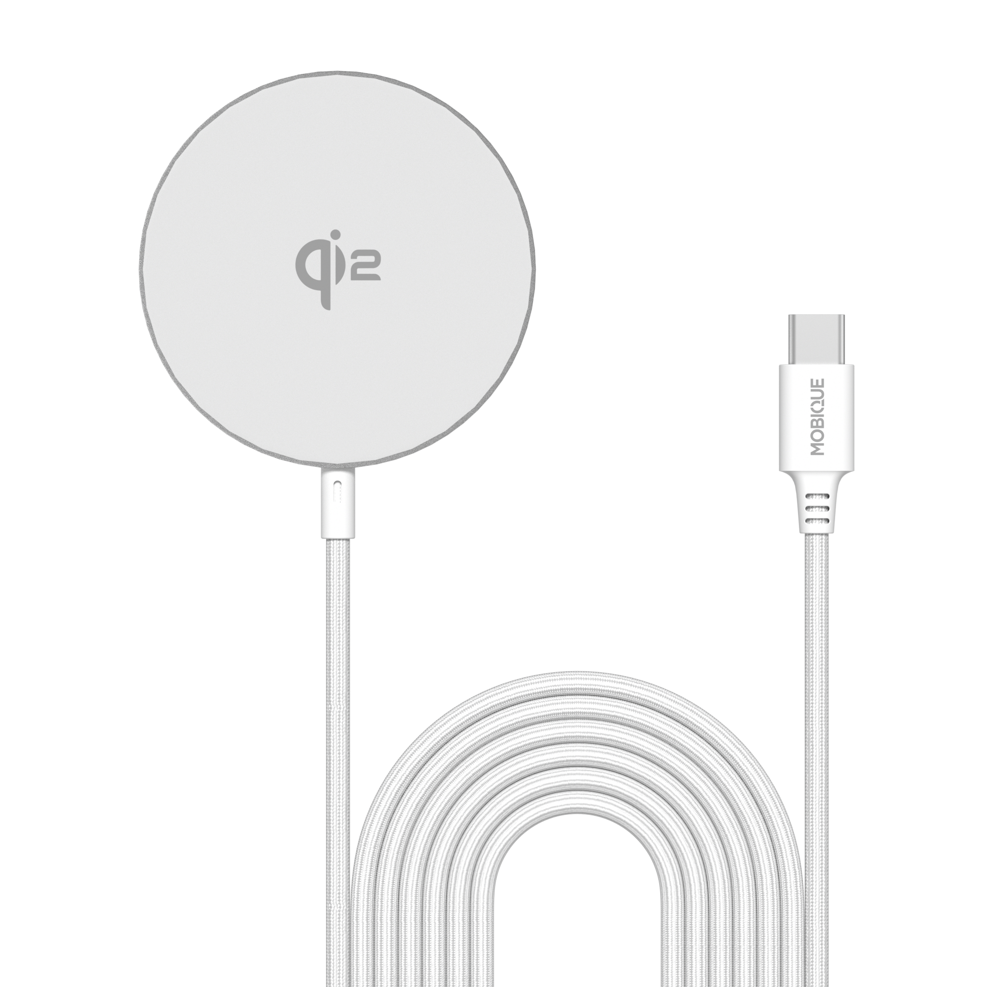 Samsung Galaxy S25 Plus Qi2 Magnetisk Trådløs Lader 15W, Hvit