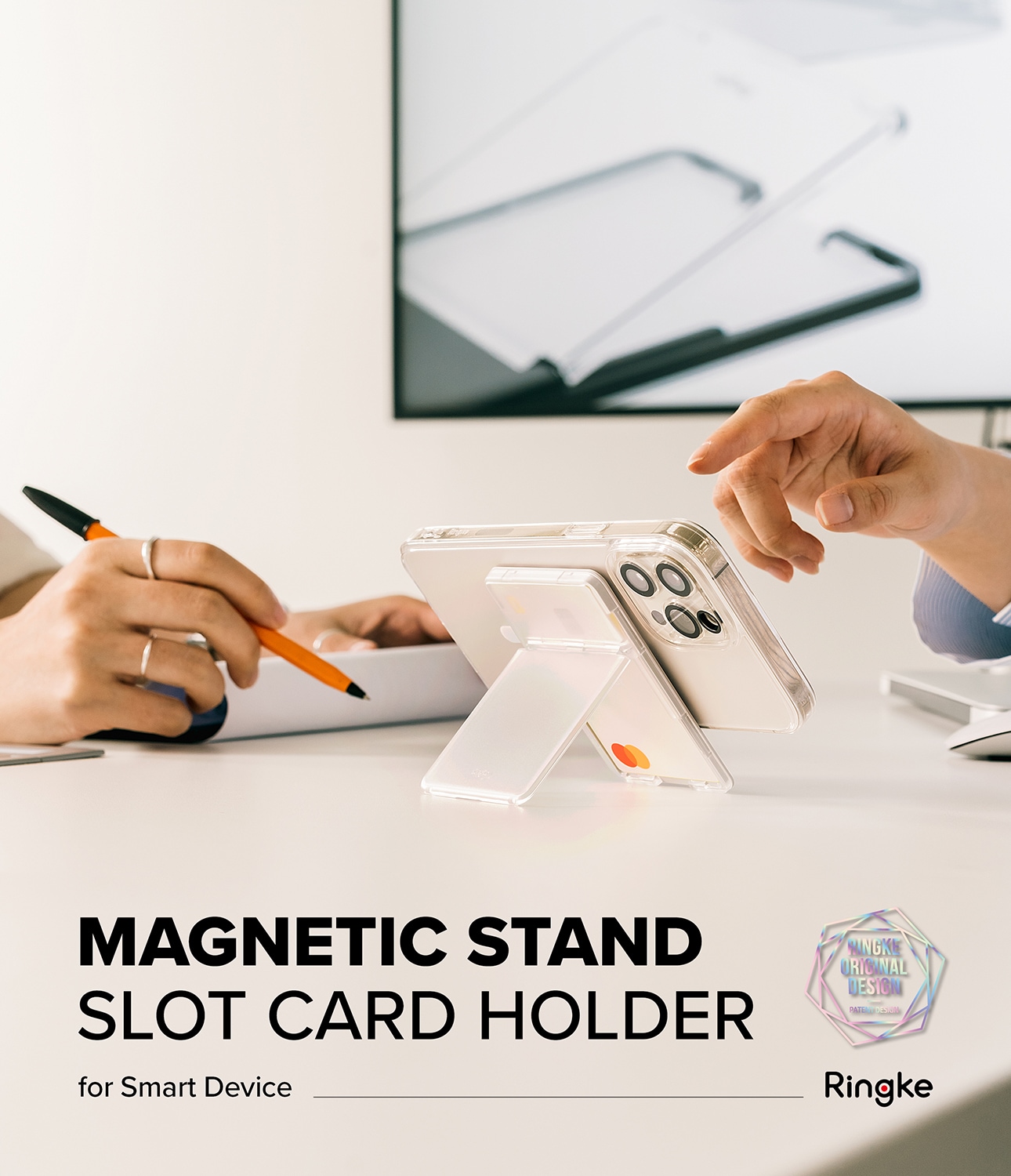 MagSafe Magnetic Stand Card Slot Holder, Clear Mist