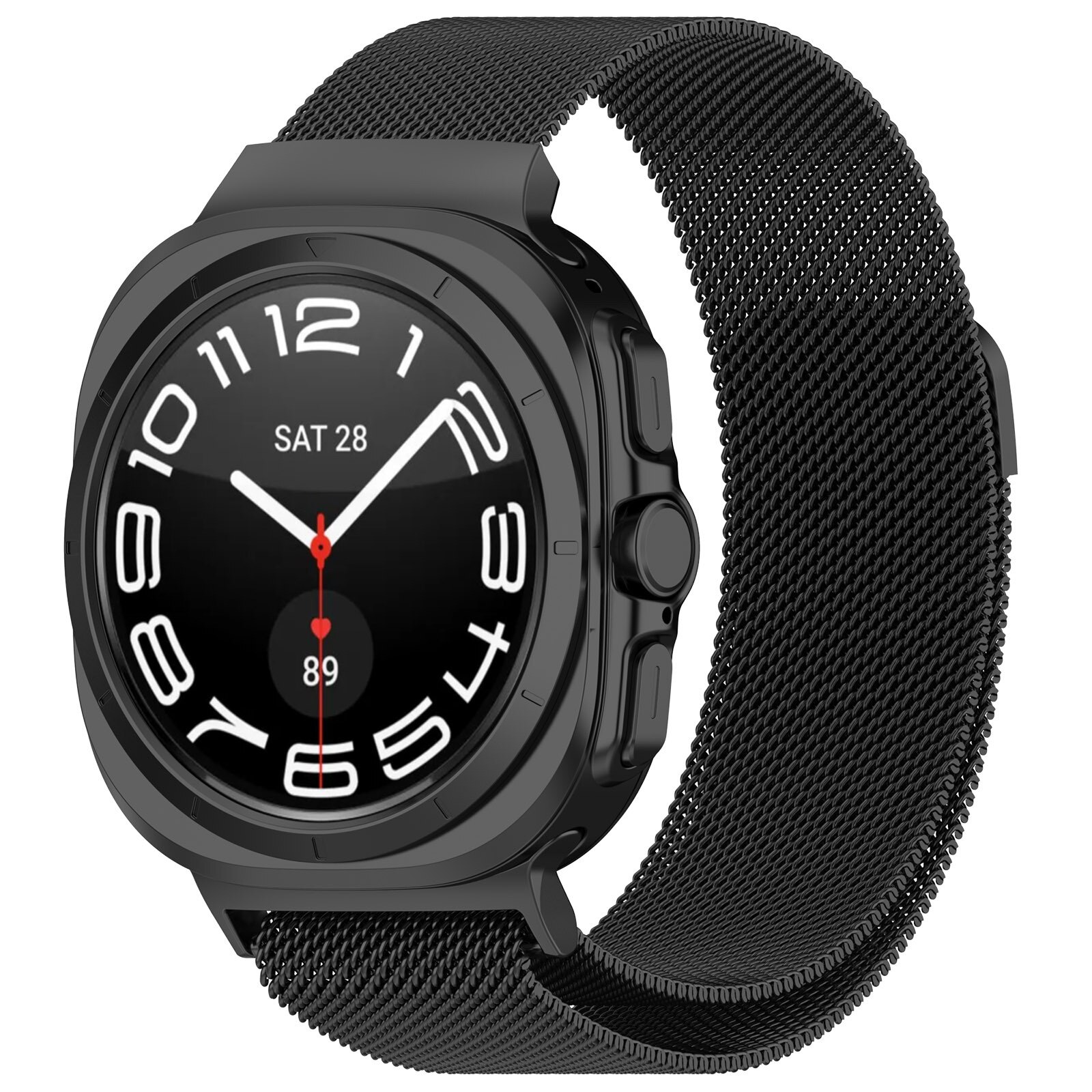 Samsung Galaxy Watch Ultra 47mm Reim Milanese Loop, Svart