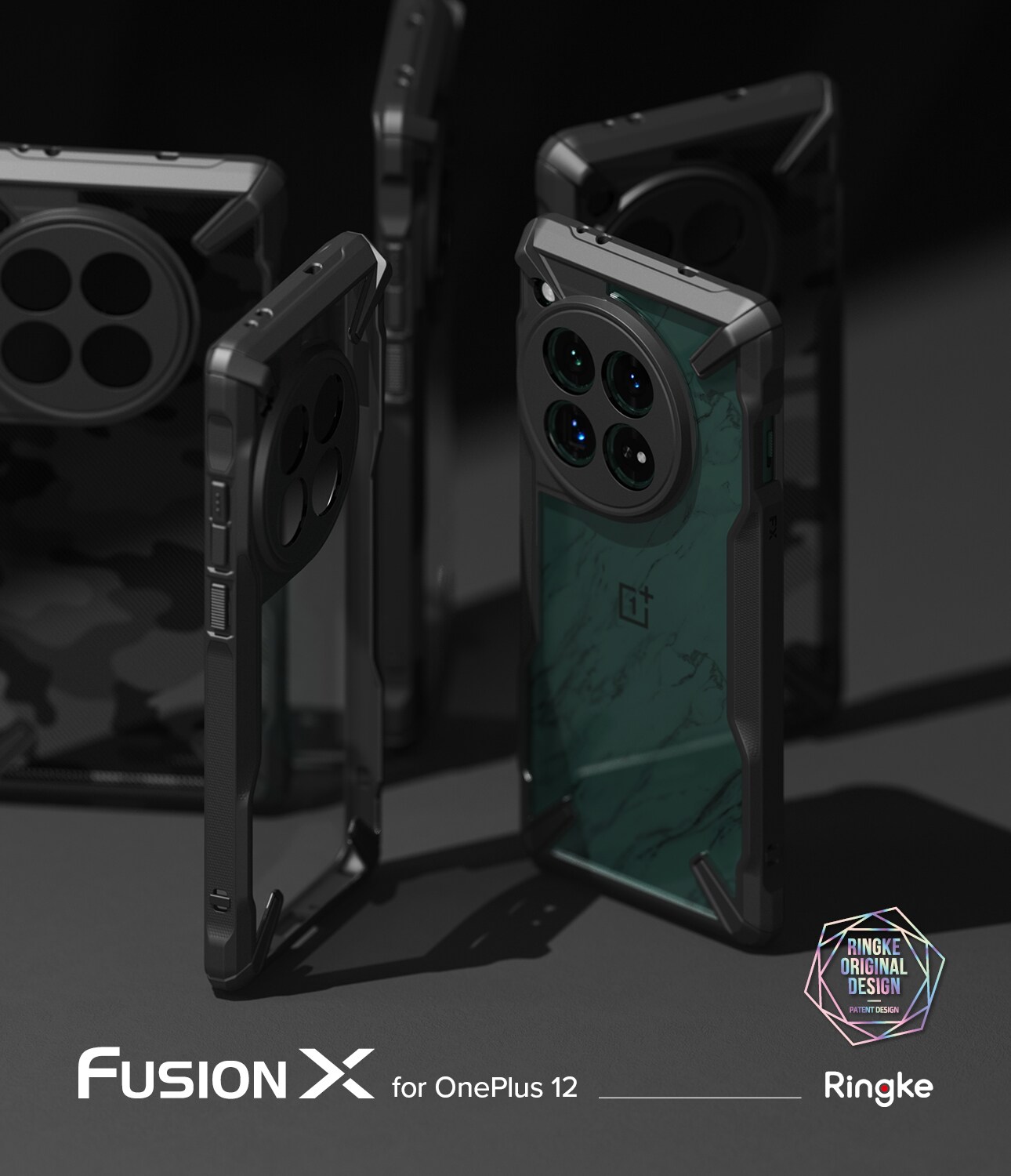  OnePlus 12 Fusion X Deksel, Camo Black