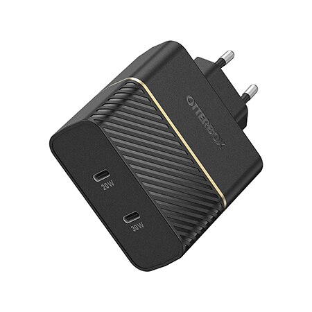 Vegglader 2x USB-C PD 50W, Black Shimmer