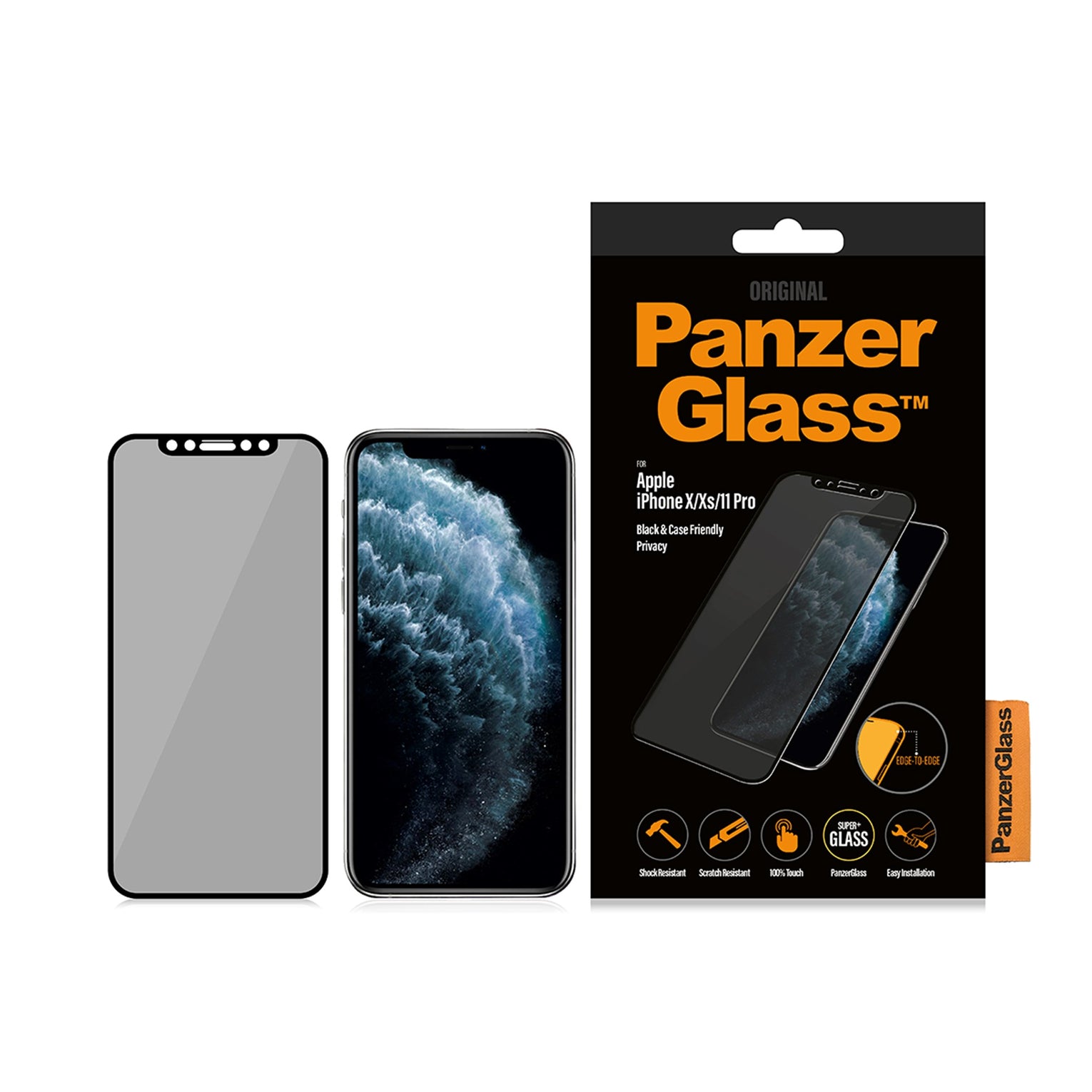 iPhone 11 Pro Privacy skjermbeskytter i herdet glass - Edge-to-Edge