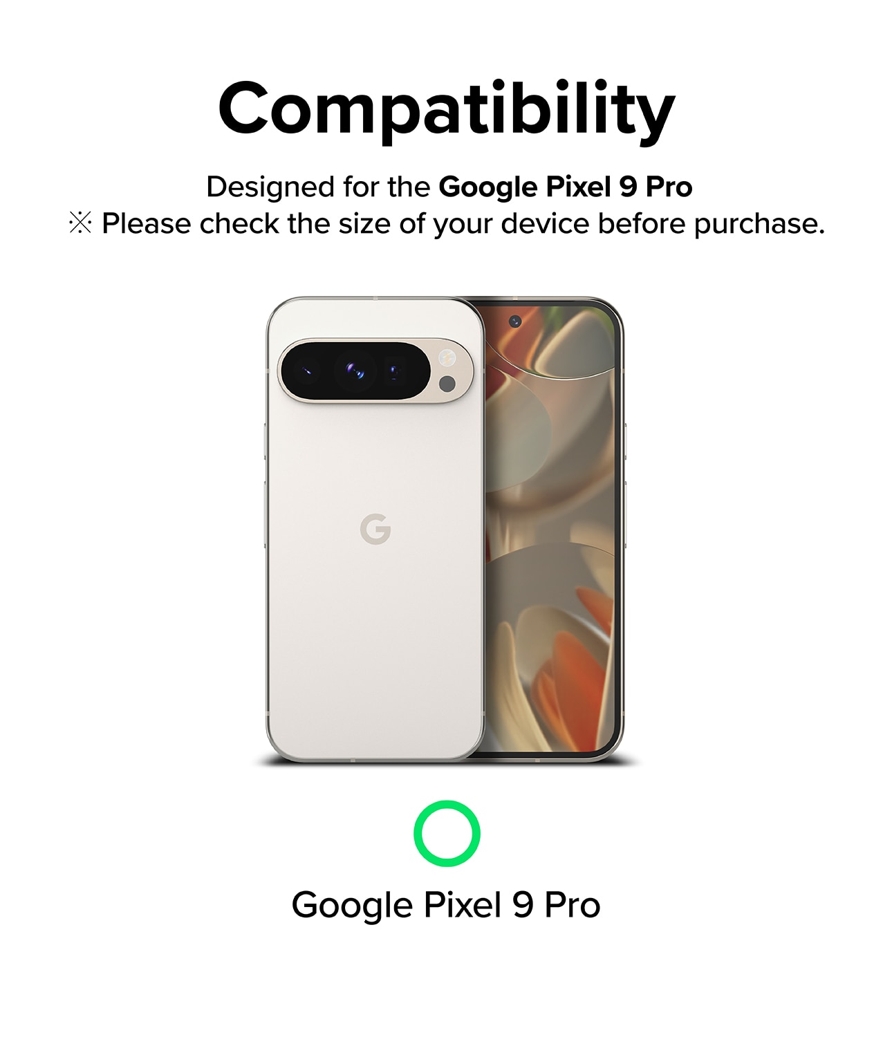 Google Pixel 9 Pro Kameralinsebeskyttelse i glass (3-pakning)