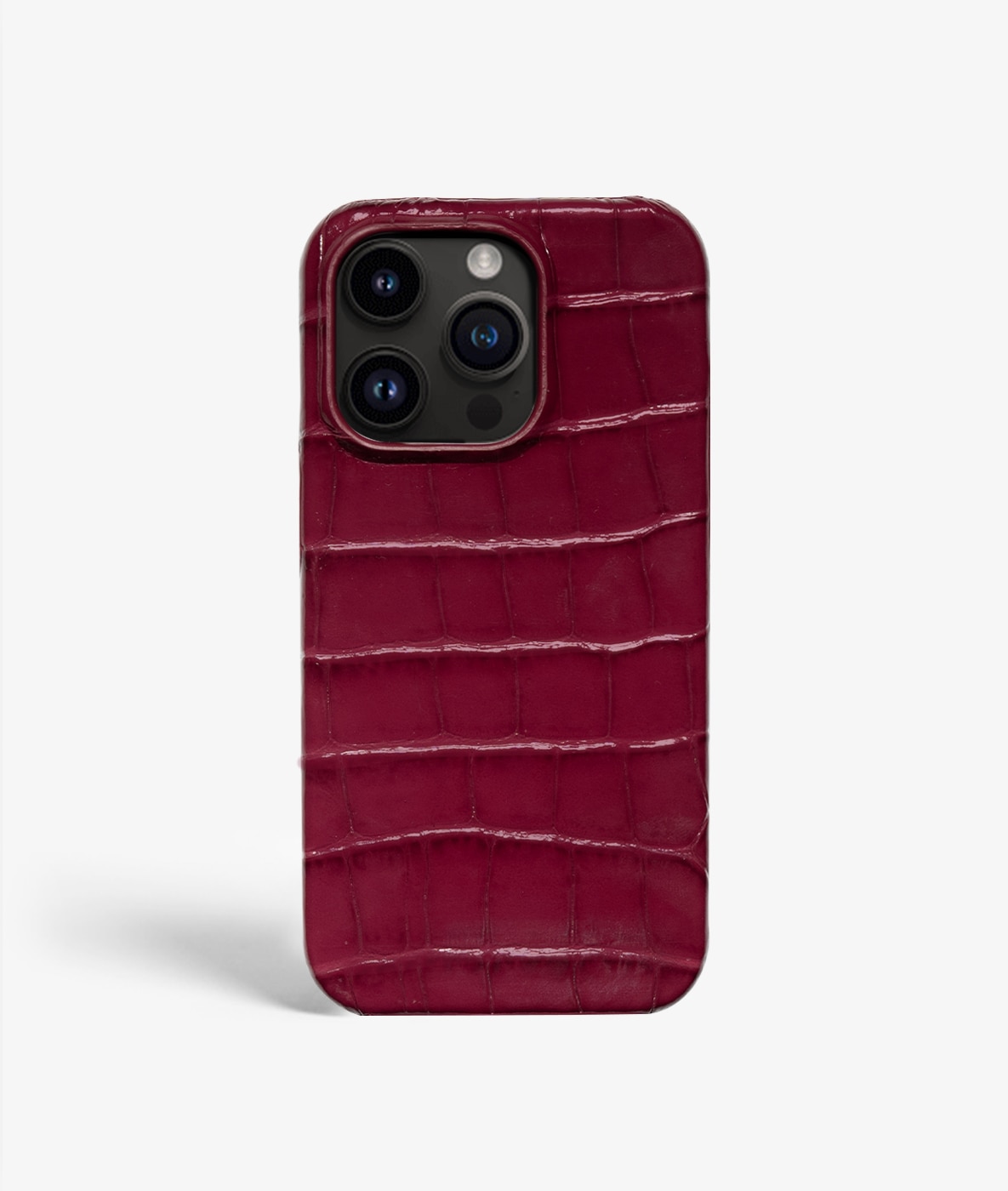 iPhone 14 Pro Deksel Croco Burgundy