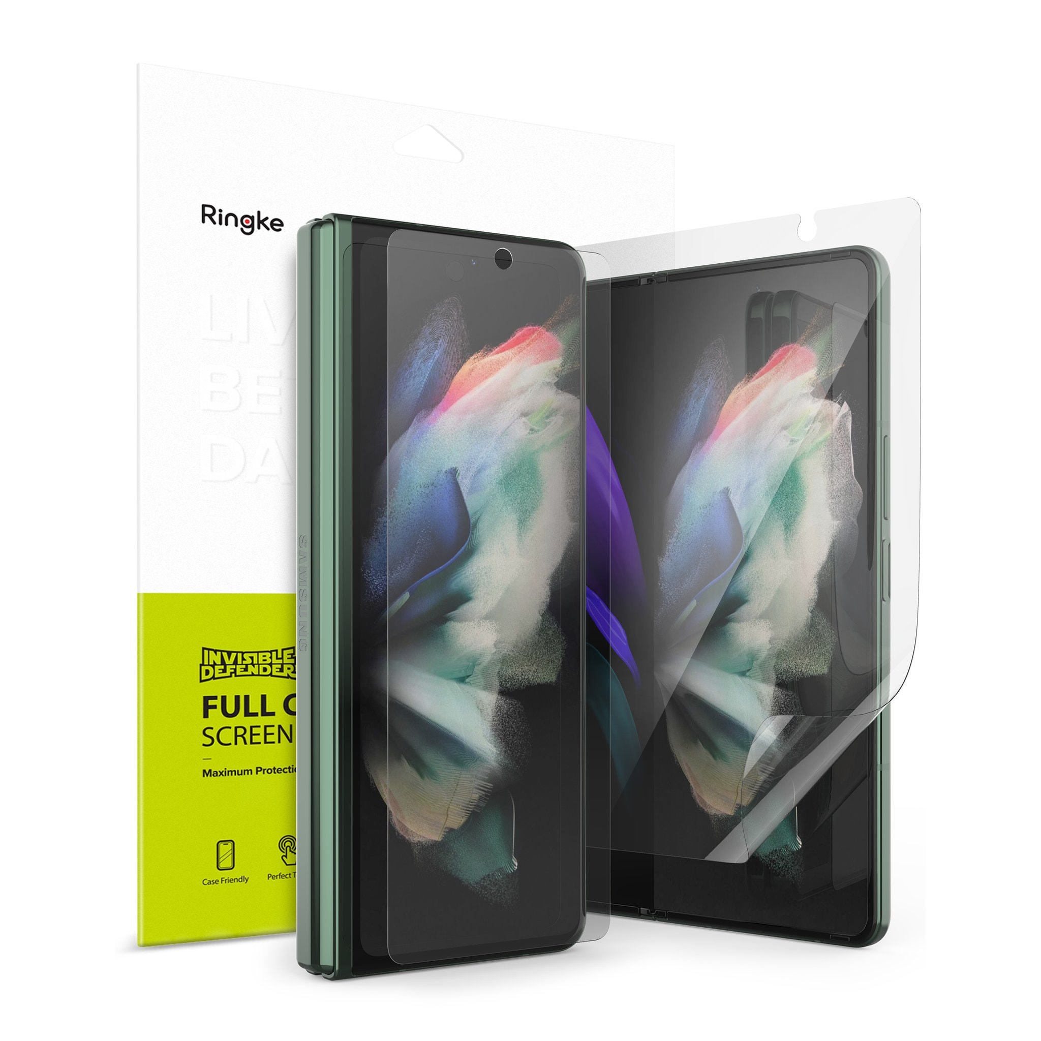 Samsung Galaxy Z Fold  3 Skjermbeskytter beskyttelsesfilm - ID (2-pack)