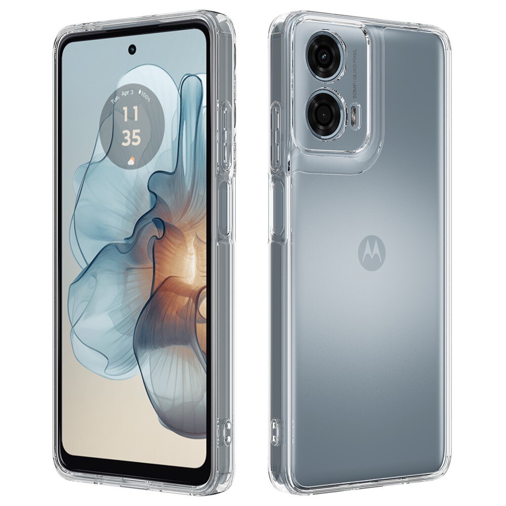 Motorola Moto G85 Crystal Hybrid-deksel, Gjennomsiktig