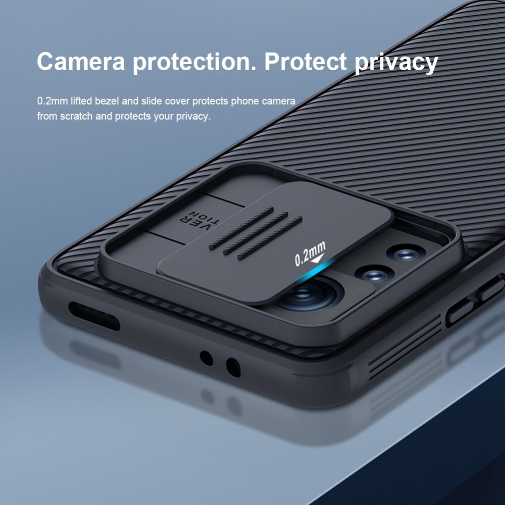 Xiaomi 12T Pro Deksel med kameralinsebeskyttelse - CamShield, Svart