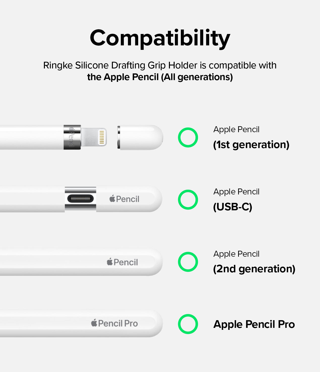 Apple Pencil grep i silikon, Svart