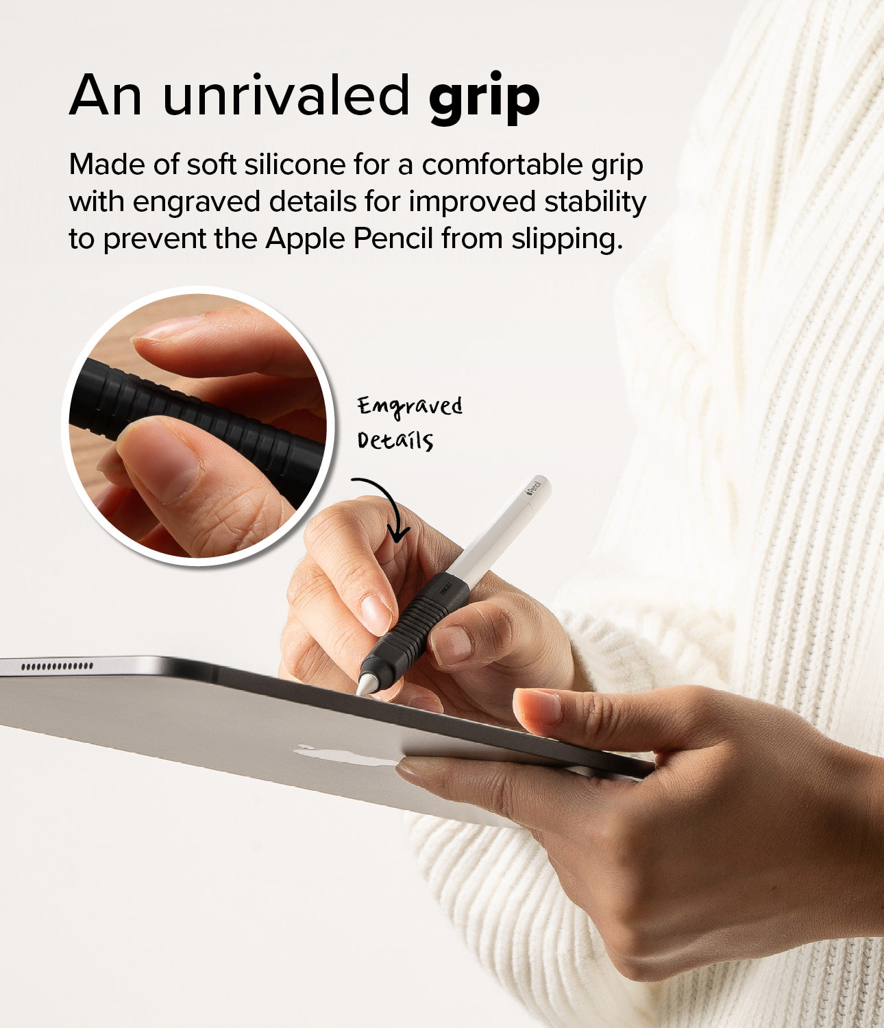 Apple Pencil grep i silikon, Svart