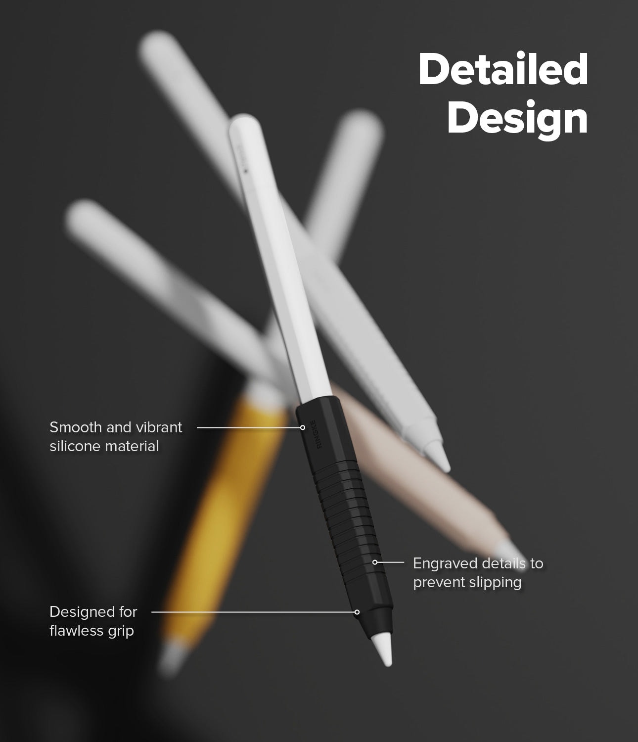 Apple Pencil grep i silikon, Svart