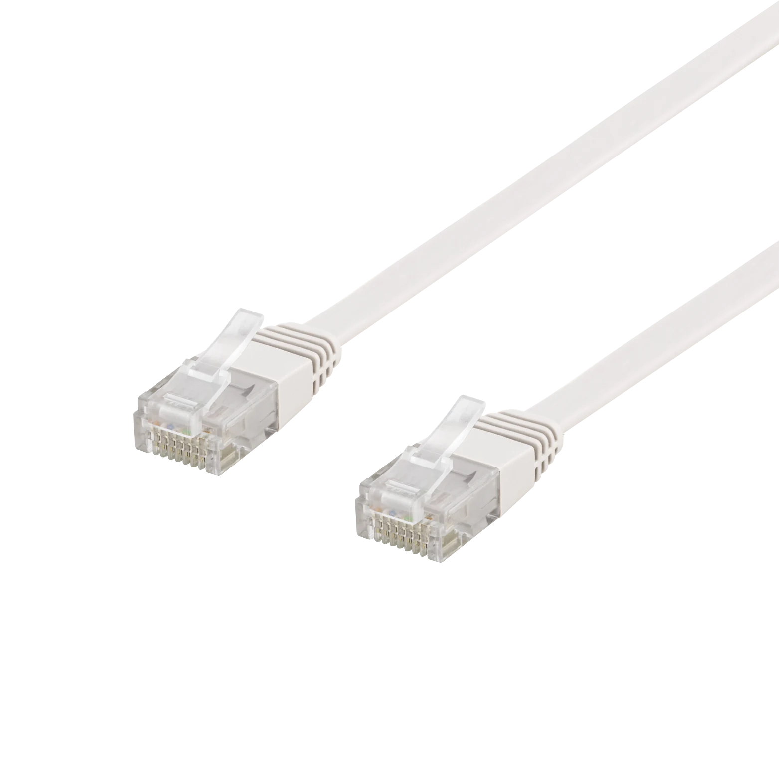 Patchkabel U/UTP Cat6 flat 10m, Hvit