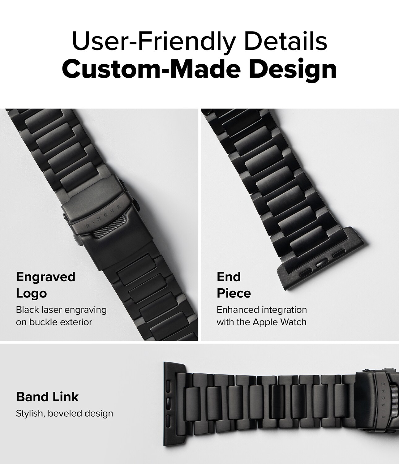 Apple Watch Series 1-3 42mm Reim Titanium One, Black