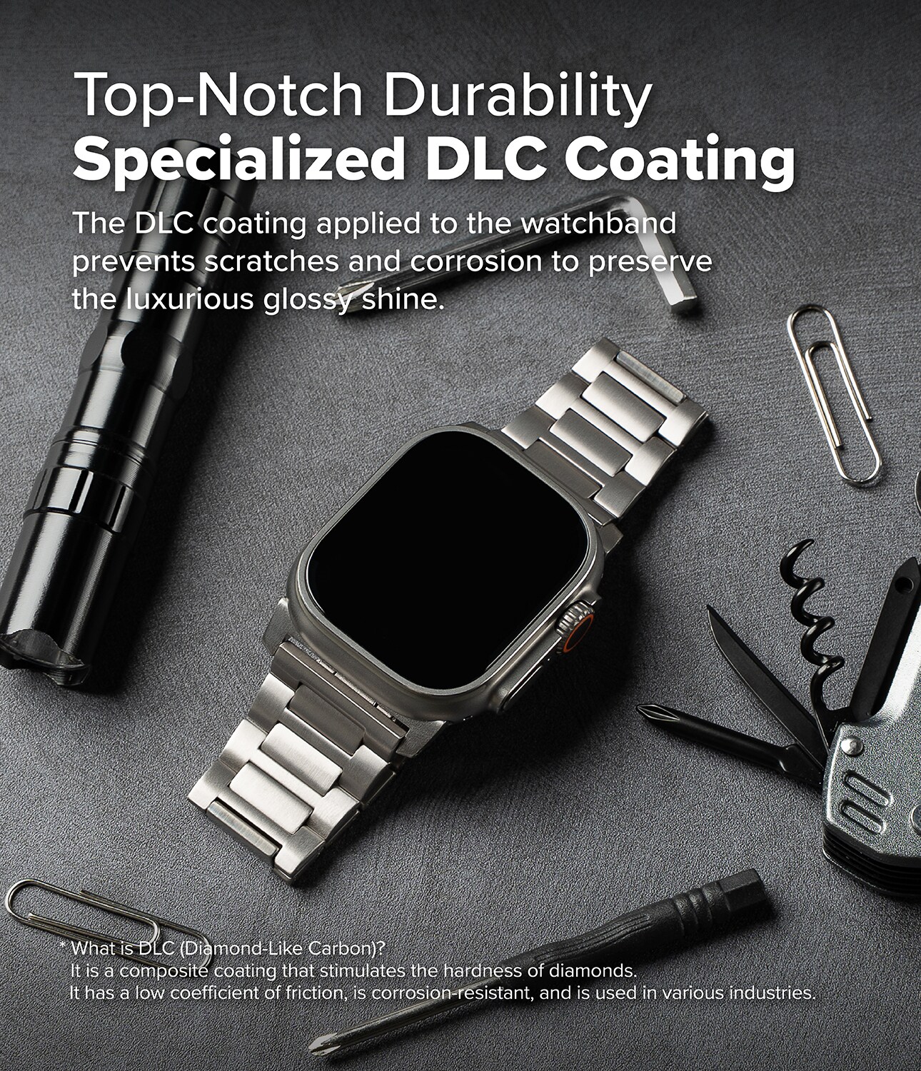 Apple Watch Series 1-3 42mm Reim Titanium One, Natural Titanium