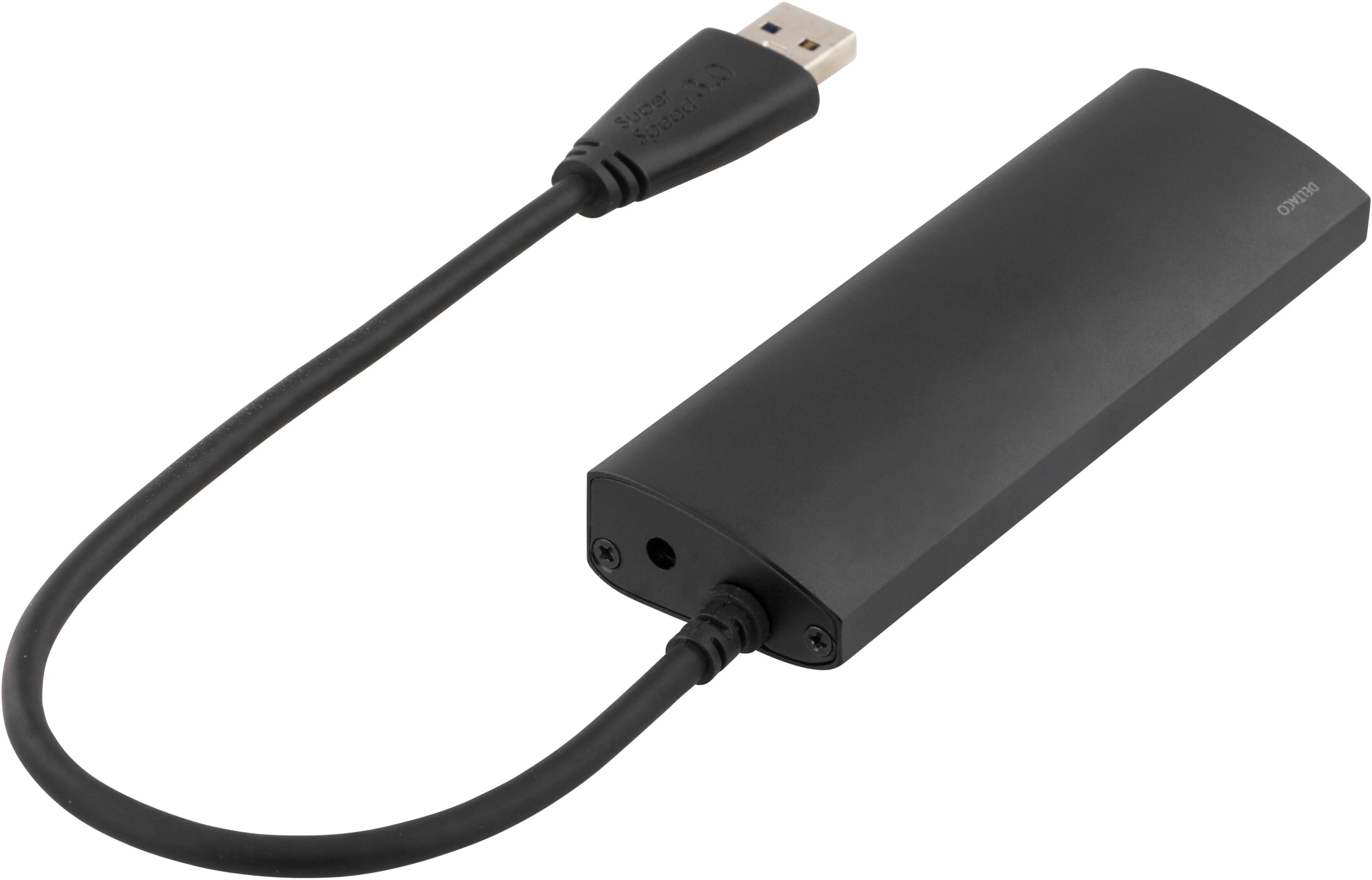 USB-A Hub med 4 porter 5 Gbps, Svart