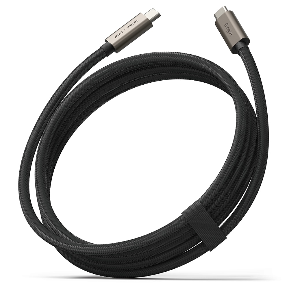 USB-C til USB-C 3.2 Gen 2x2 Ladekabel 2m, Svart