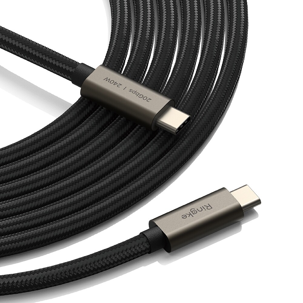 USB-C til USB-C 3.2 Gen 2x2 Ladekabel 2m, Svart