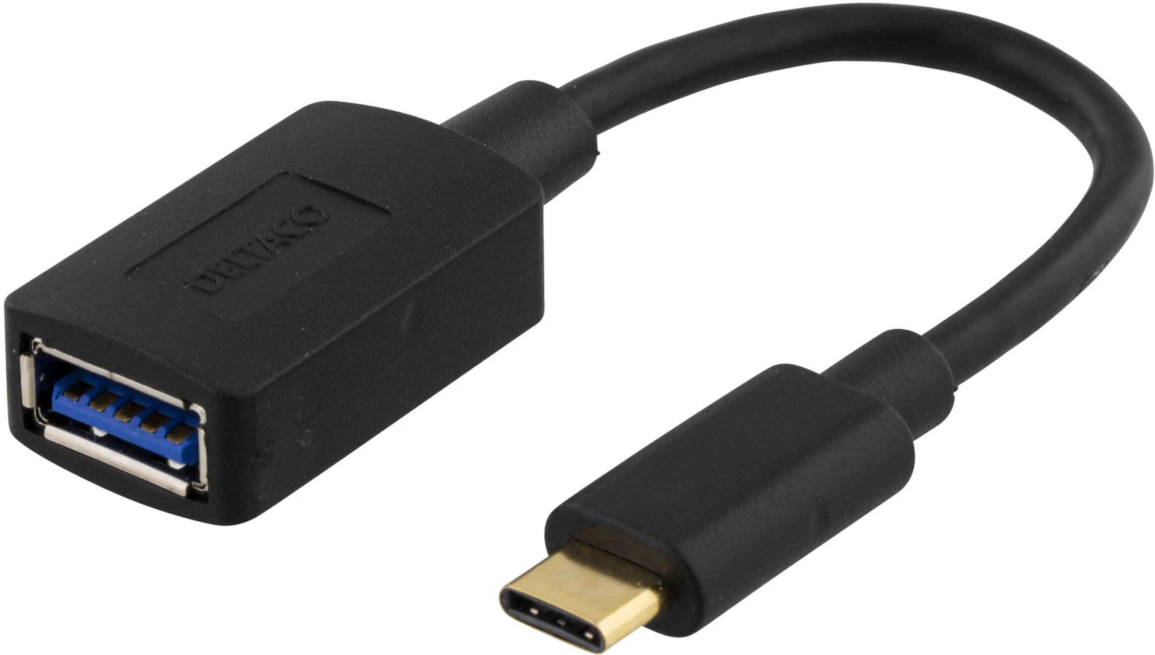 Adapter USB-C til USB-A, svart