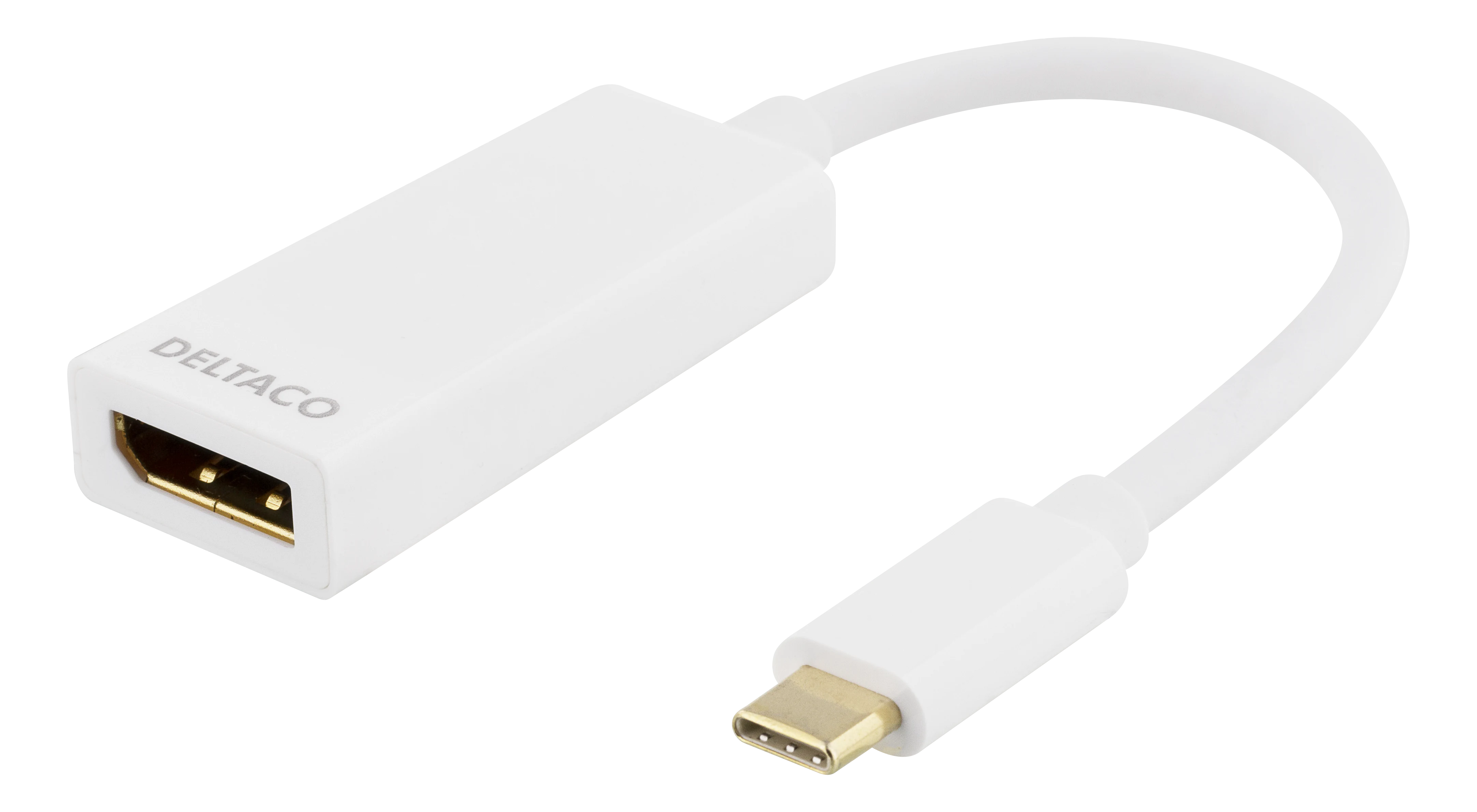 Adapter USB-C til DisplayPort, hvit