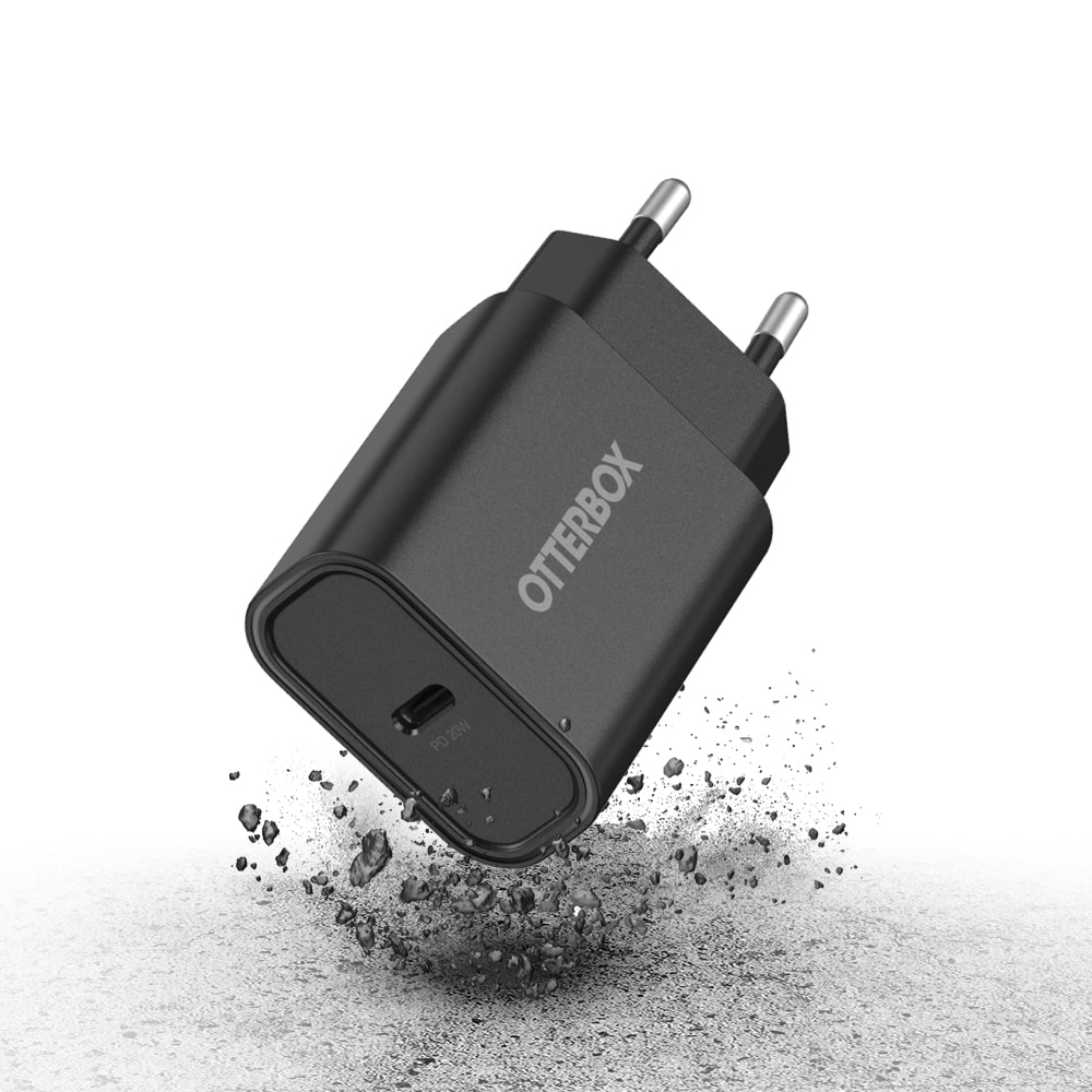 Vegglader USB-C PD 20W, Svart