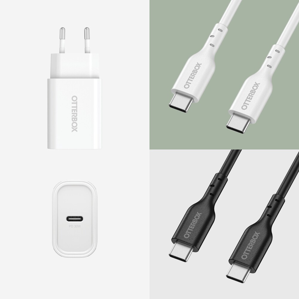 Vegglader USB-C PD 30W, Hvit