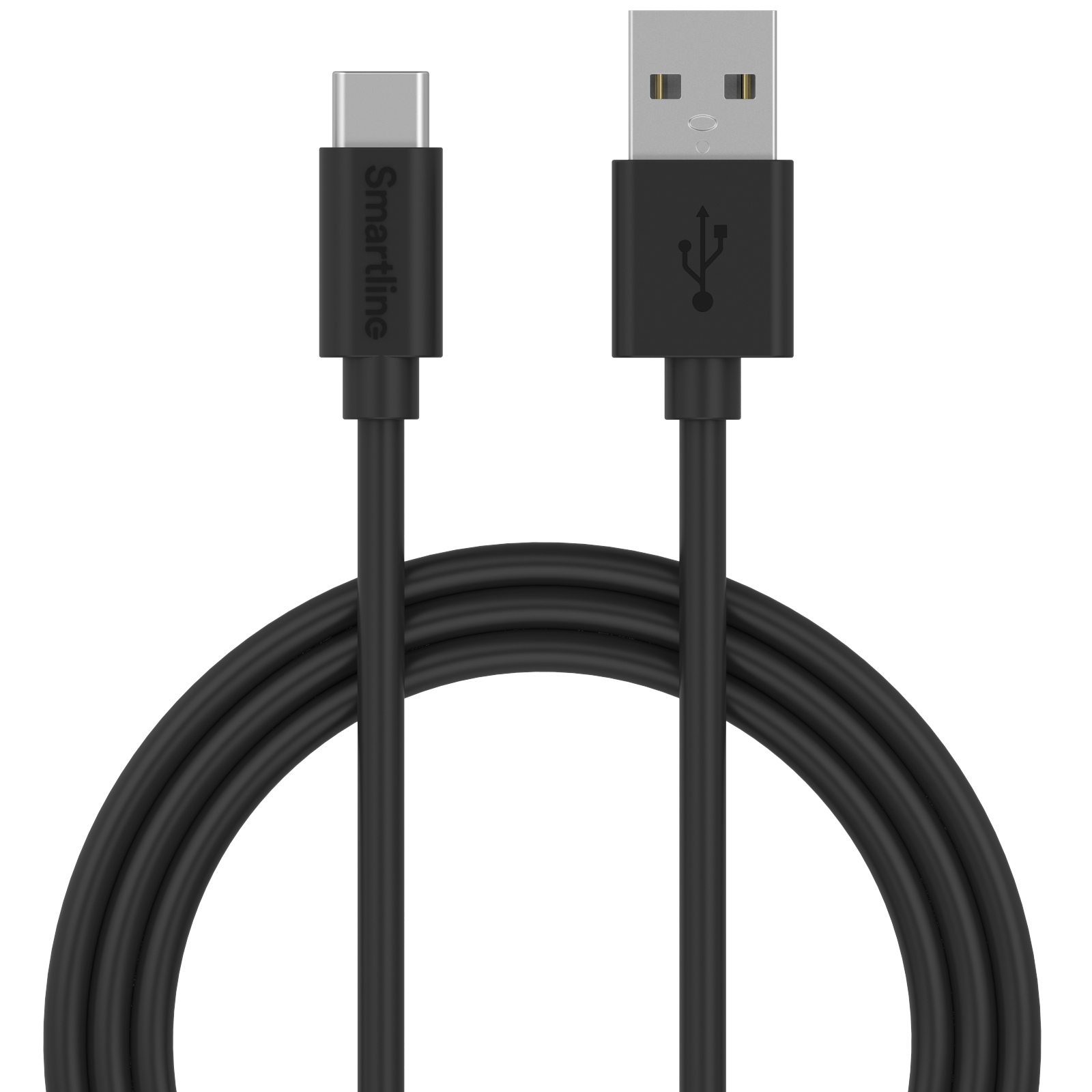 Ladekabel 3m USB-A - USB-C, Svart