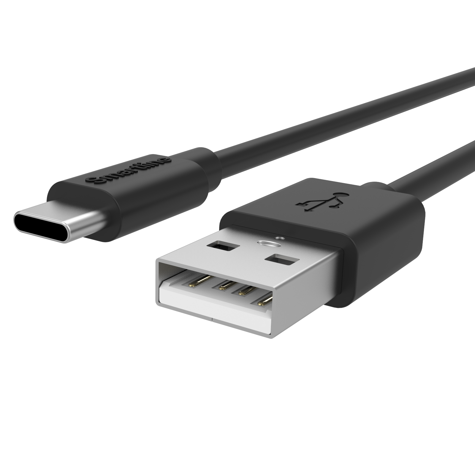 Ladekabel 3m USB-A - USB-C, Svart