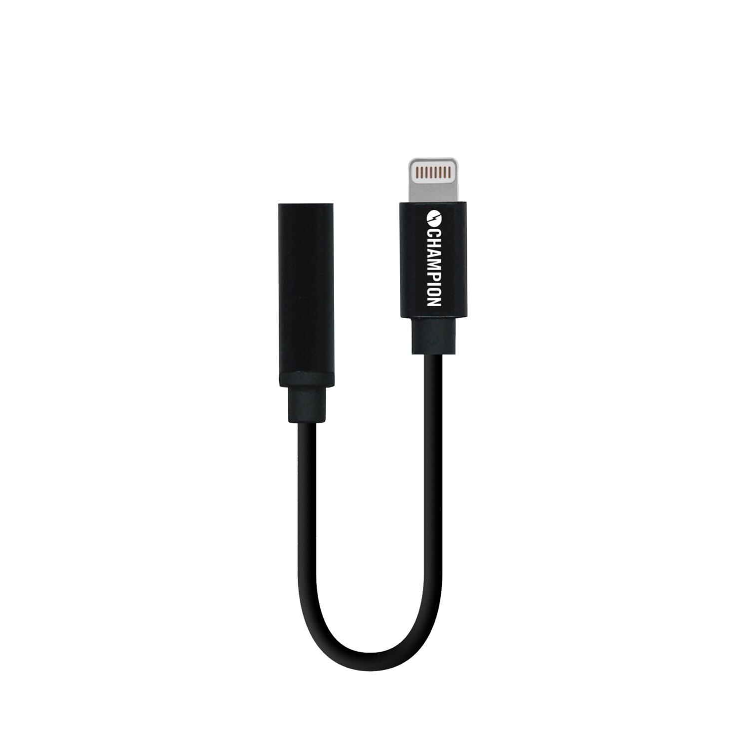 Lightning til 3,5 mm adapter, Svart