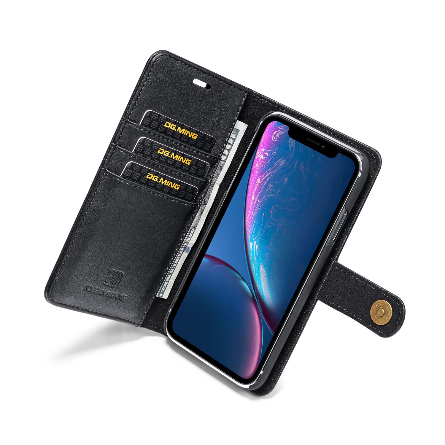 iPhone Xr Lommeboketui med avtakbart deksel, Black