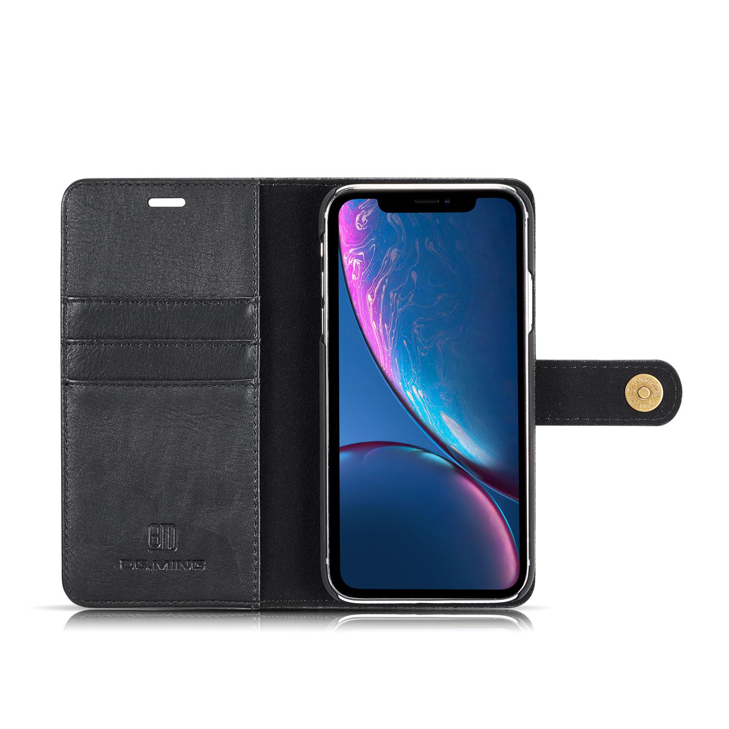 iPhone Xr Lommeboketui med avtakbart deksel, Black