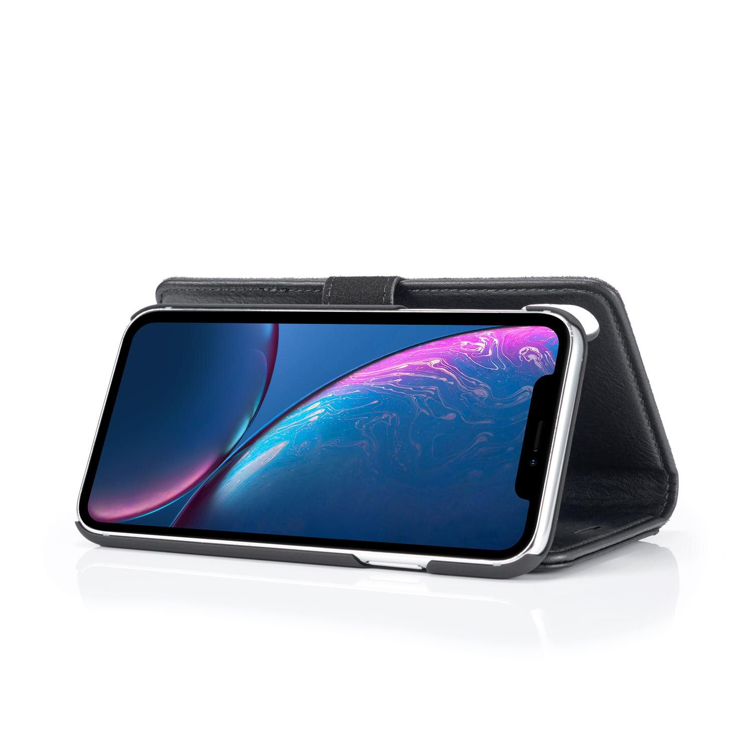 iPhone Xr Lommeboketui med avtakbart deksel, Black