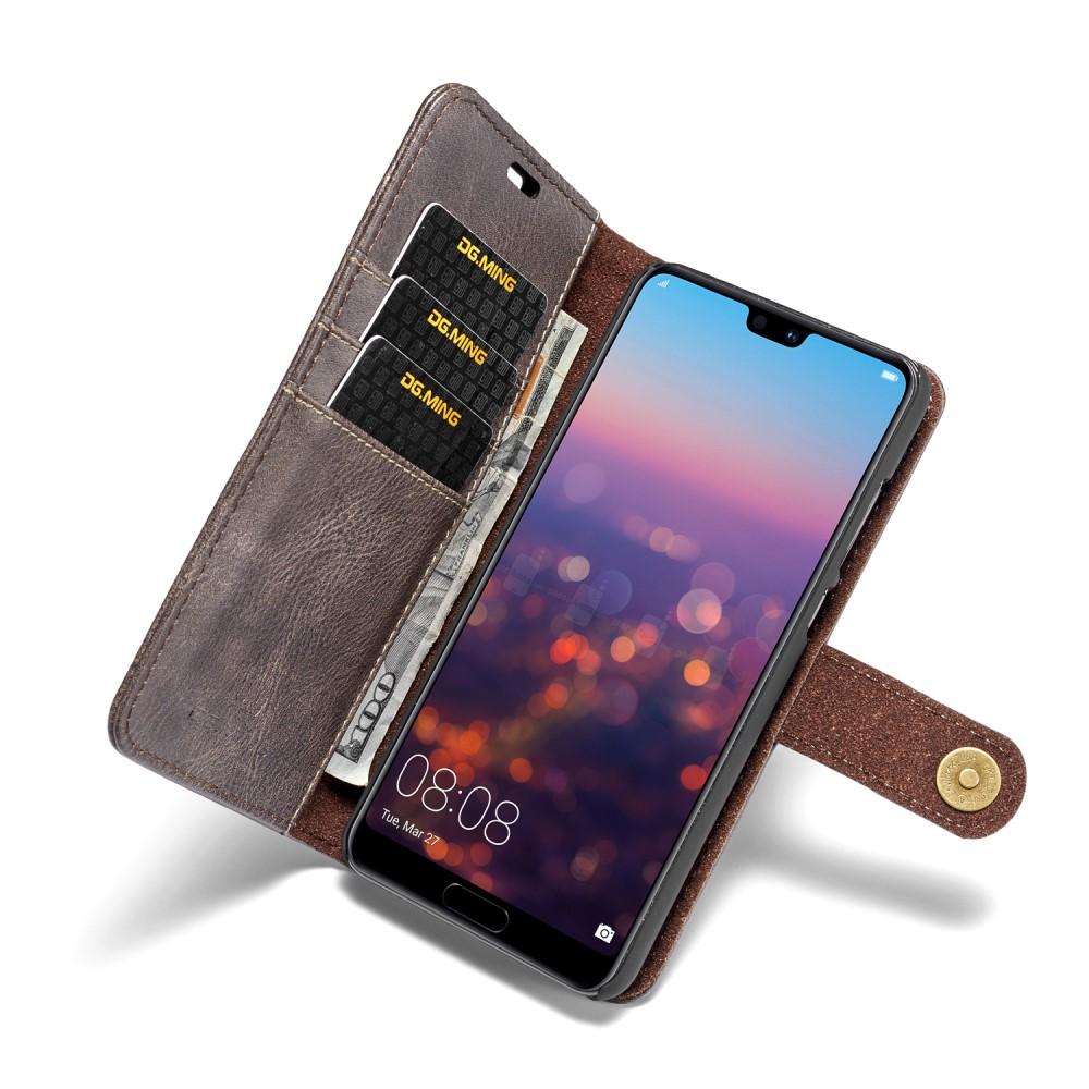 Huawei P20 Pro Lommeboketui med avtakbart deksel, Brown