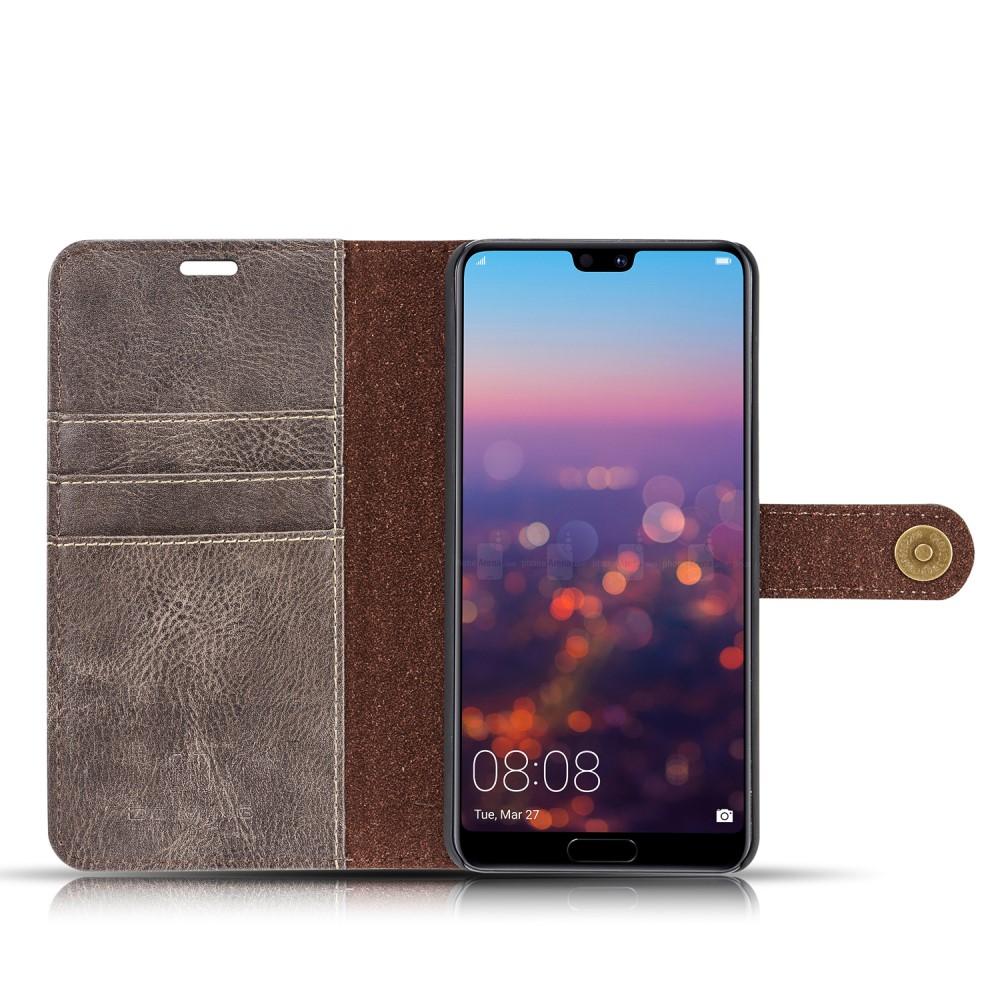 Huawei P20 Pro Lommeboketui med avtakbart deksel, Brown