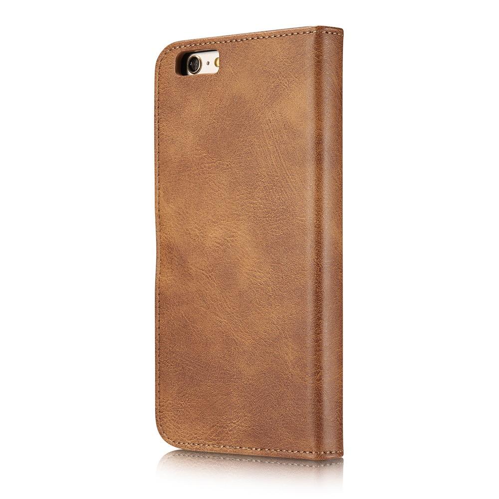 iPhone 6 Plus/6S Plus Lommeboketui med avtakbart deksel, Cognac