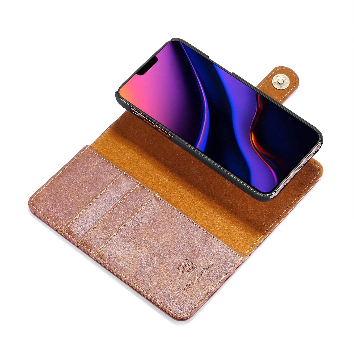 iPhone 11 Pro Max Lommeboketui med avtakbart deksel, Cognac