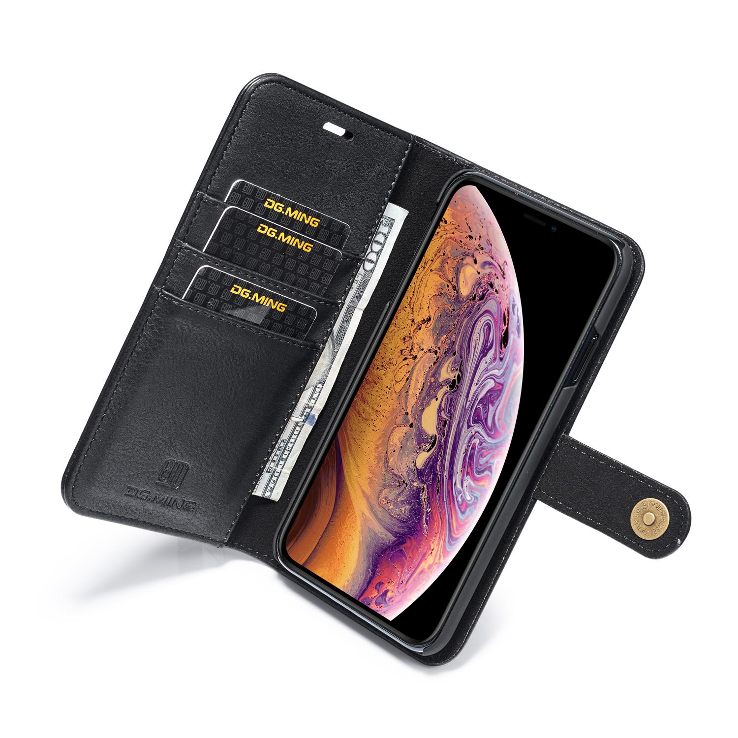 iPhone Xs Max Lommeboketui med avtakbart deksel, Black