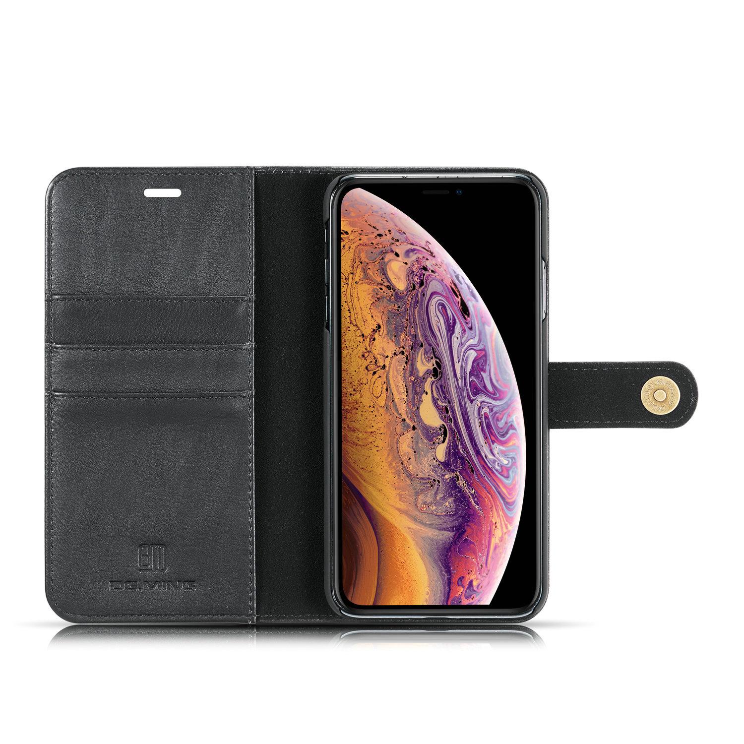 iPhone Xs Max Lommeboketui med avtakbart deksel, Black