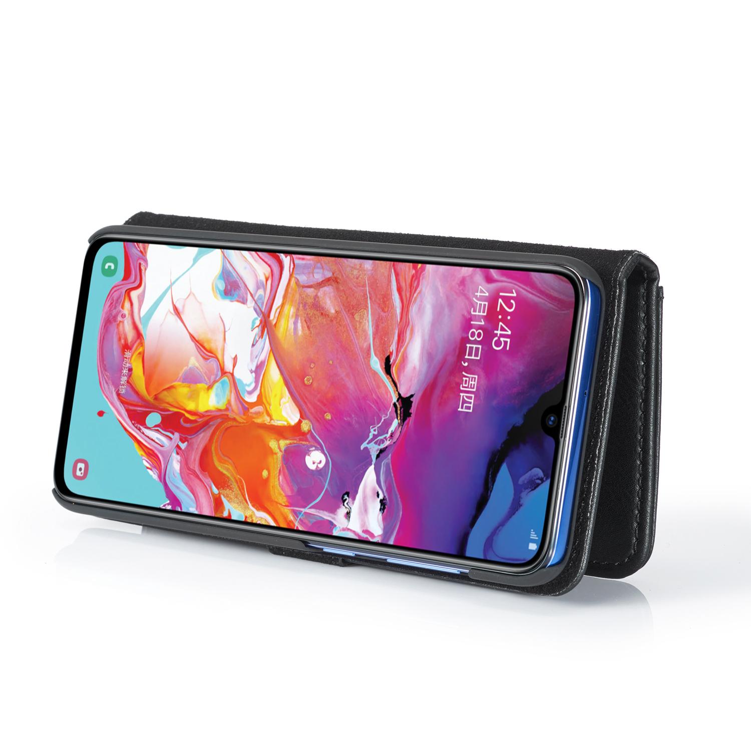 Samsung Galaxy A70 Lommeboketui med avtakbart deksel, Black