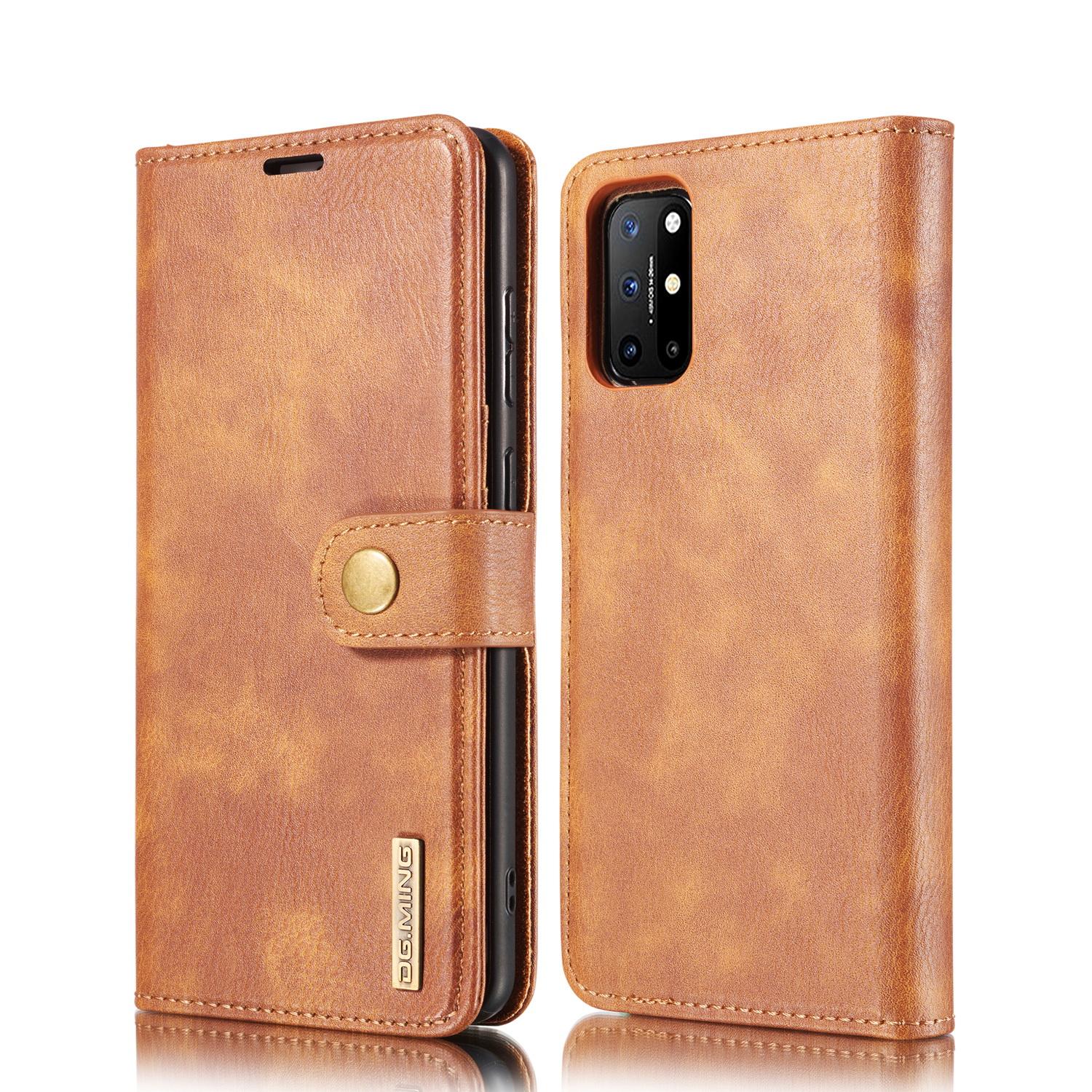  OnePlus 8T Lommeboketui med avtakbart deksel, Cognac