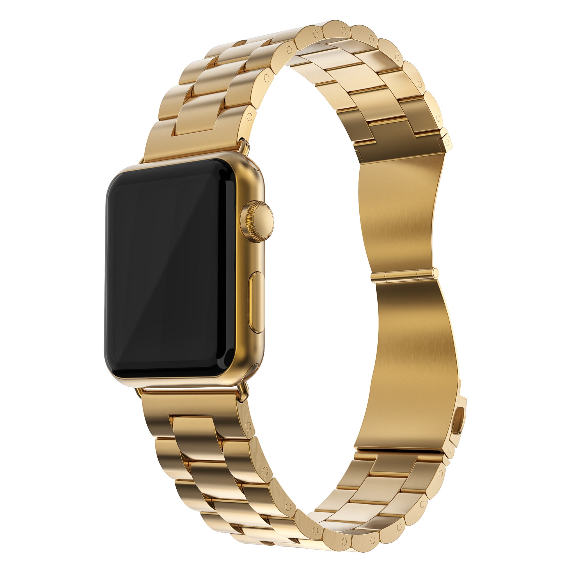 Apple Watch Series 9 45mm Elegant lenkereim i metall, Gull