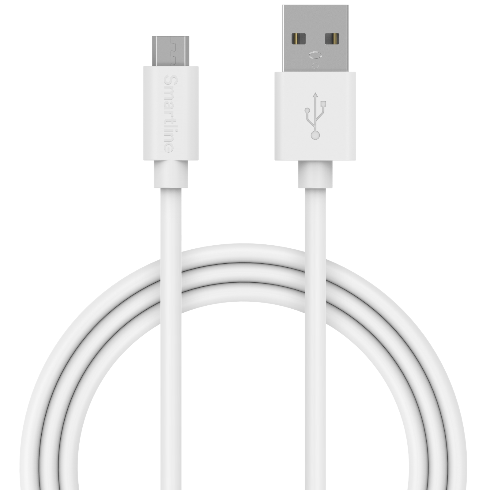 Ladekabel 1m MicroUSB, Hvit