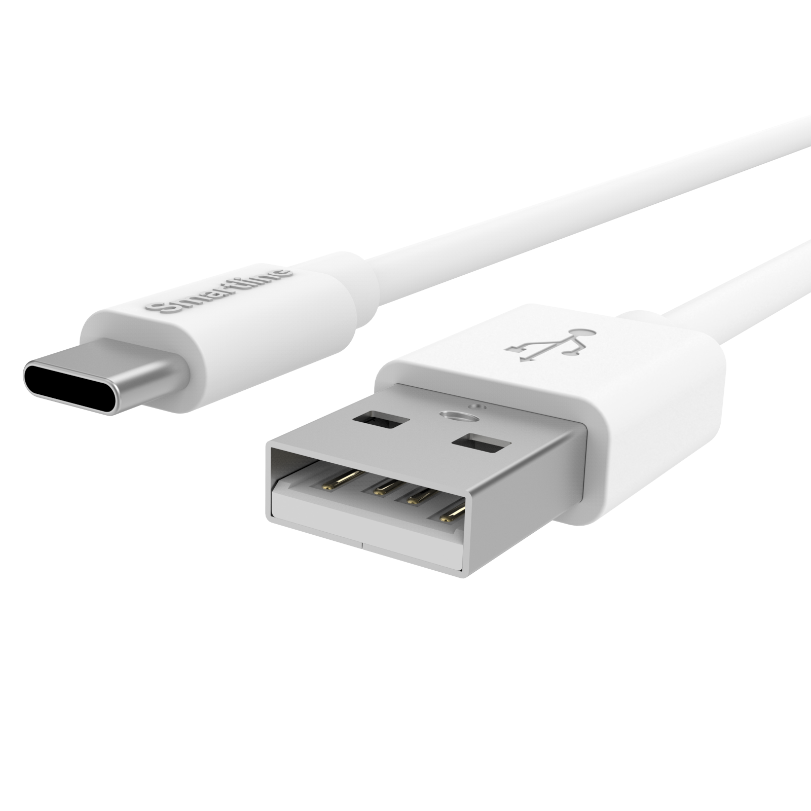 Ladekabel 3m USB-A - USB-C, Hvit