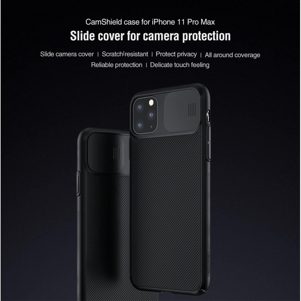 iPhone 11 Pro Max Deksel med kameralinsebeskyttelse - CamShield, Svart