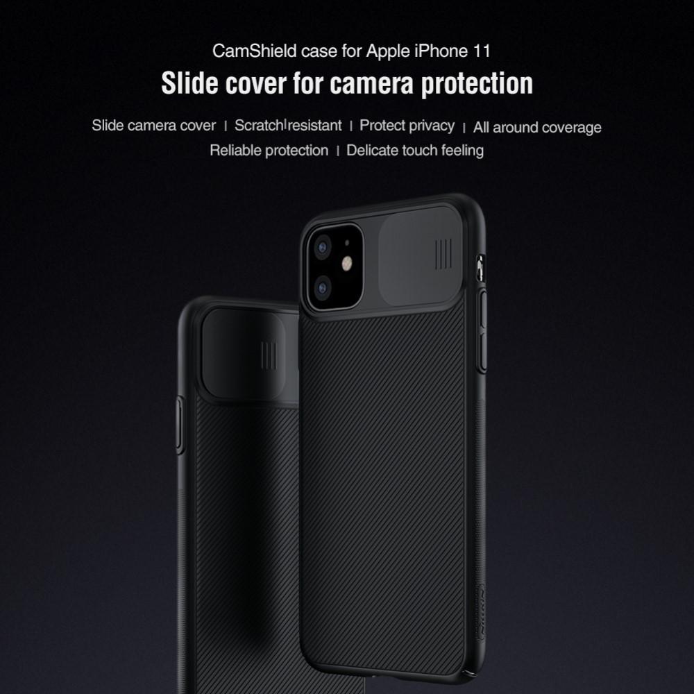 iPhone 11 Deksel med kameralinsebeskyttelse - CamShield, Svart